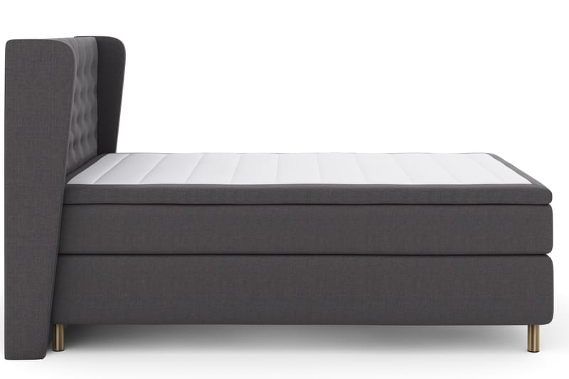 Select No 4 Komplet Sengepakke 140x200 Fast - Mørkegrå/Kobber - Møbler - Senge - Komplet sengepakke
