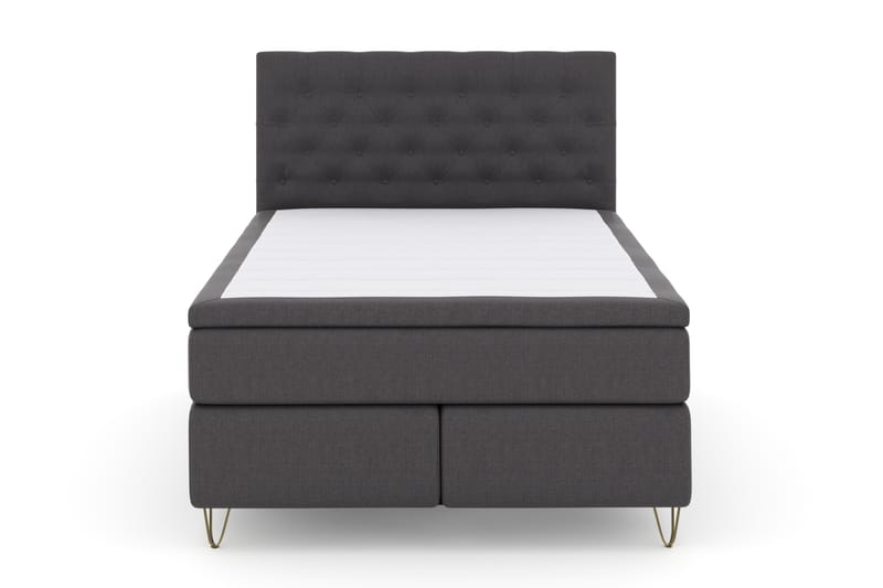 Select No 4 Komplet Sengepakke 140x200 Fast - Mørkegrå/Metal V-form - Møbler - Senge - Komplet sengepakke