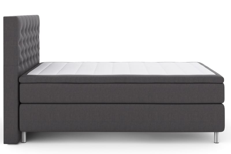 Select No 4 Komplet Sengepakke 140x200 Fast - Mørkegrå/Metal - Møbler - Senge - Komplet sengepakke