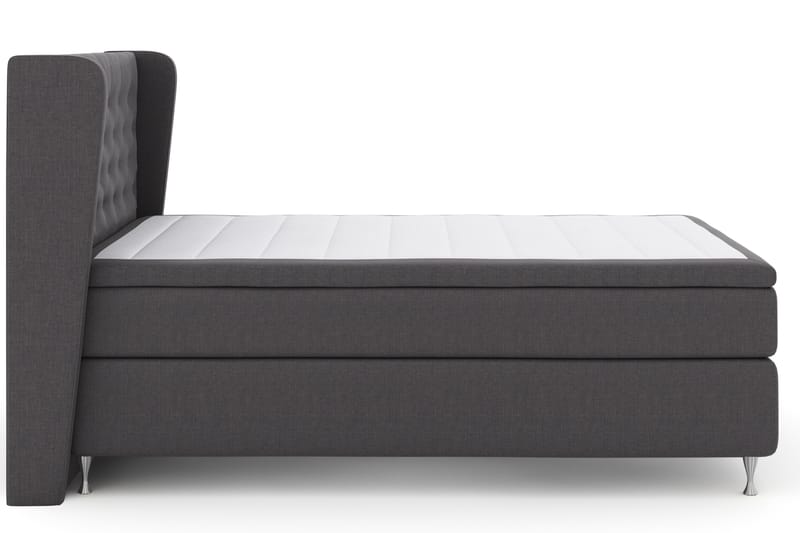 Select No 4 Komplet Sengepakke 140x200 Fast - Mørkegrå/Sølv - Møbler - Senge - Komplet sengepakke