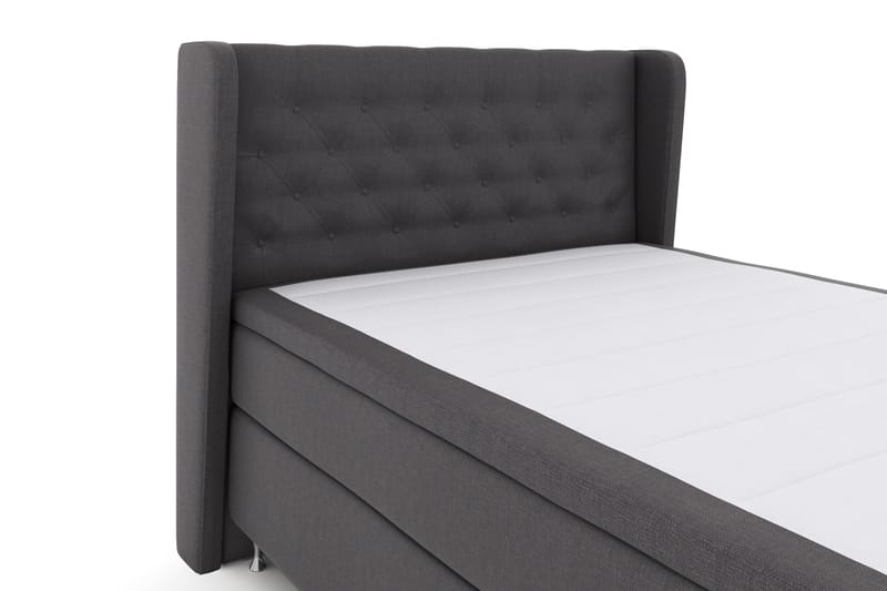 Select No 4 Komplet Sengepakke 140x200 Fast - Mørkegrå/Sølv - Møbler - Senge - Komplet sengepakke