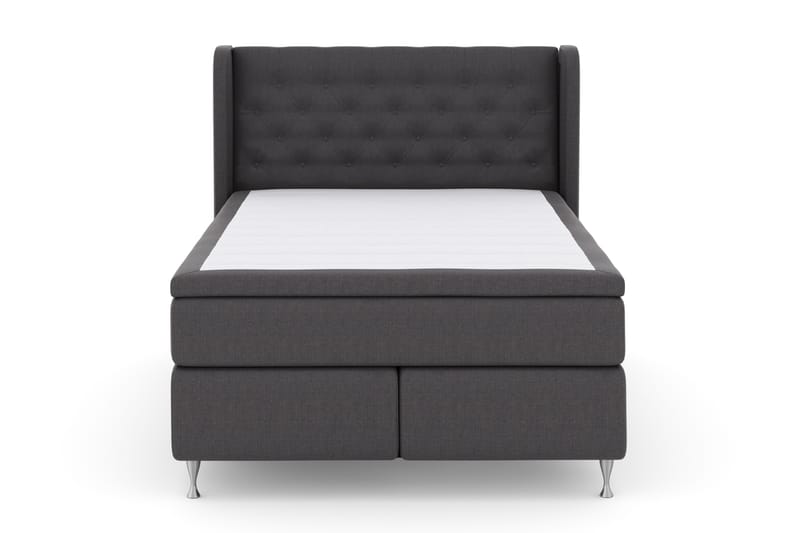 Select No 4 Komplet Sengepakke 140x200 Fast - Mørkegrå/Sølv - Møbler - Senge - Komplet sengepakke
