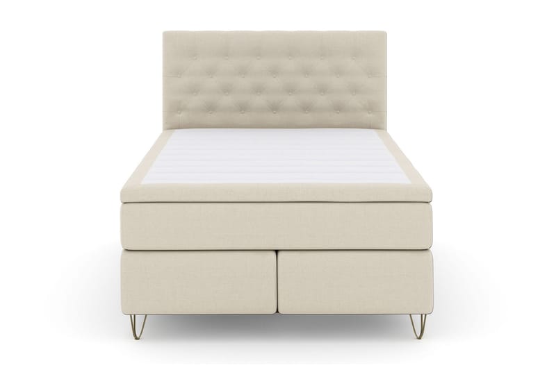Select No 4 Komplet Sengepakke 140x200 Fast/Medium, Beige/Metal V-form
