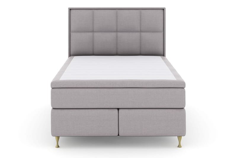 Select No 4 Komplet Sengepakke 140x200 Fast/Medium - Lysegrå/Guld - Møbler - Senge - Komplet sengepakke