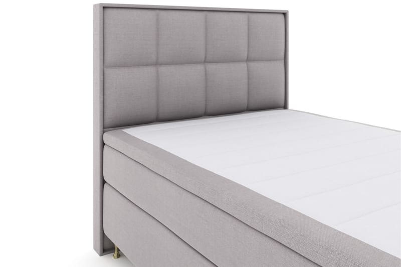 Select No 4 Komplet Sengepakke 140x200 Fast/Medium - Lysegrå/Guld - Møbler - Senge - Komplet sengepakke