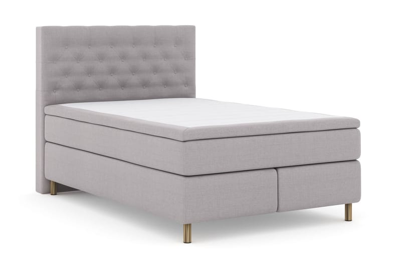 Select No 4 Komplet Sengepakke 140x200 Fast/Medium - Lysegrå/Kobber - Møbler - Senge - Komplet sengepakke