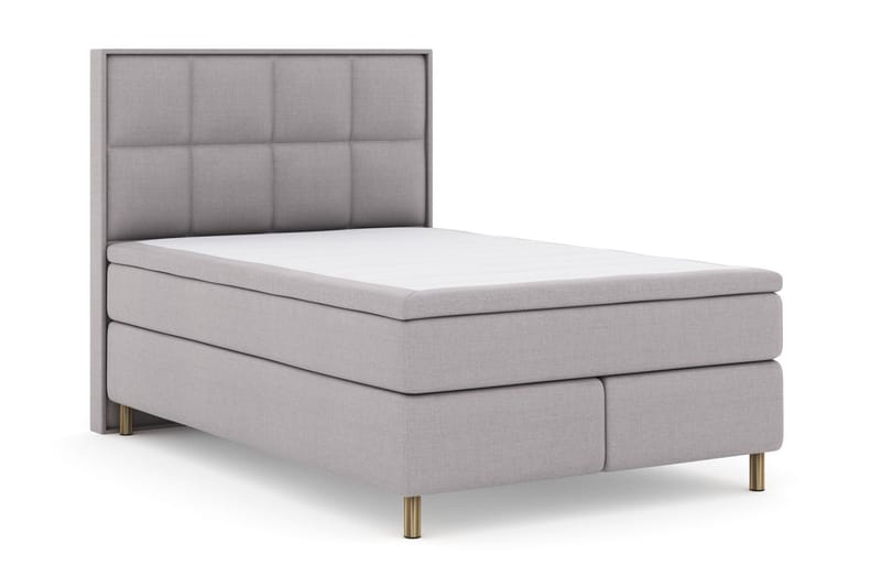 Select No 4 Komplet Sengepakke 140x200 Fast/Medium - Lysegrå/Kobber - Møbler - Senge - Komplet sengepakke