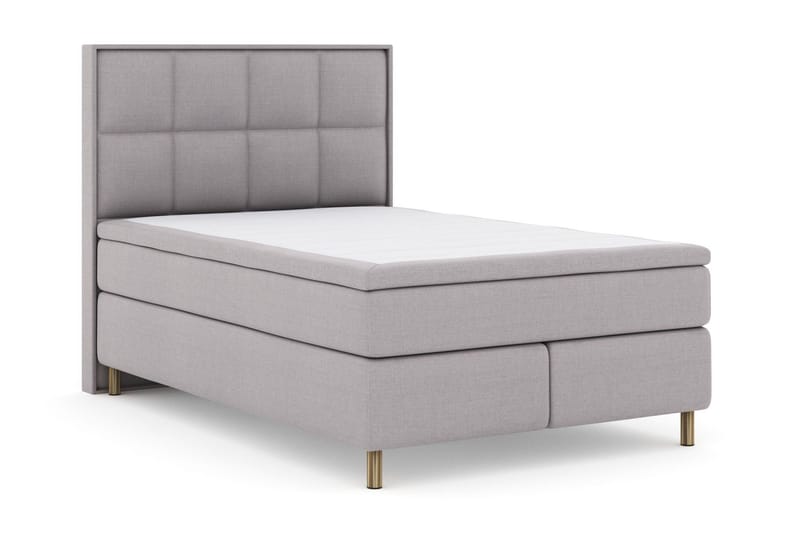Select No 4 Komplet Sengepakke 140x200 Fast/Medium - Lysegrå/Kobber - Møbler - Senge - Kontinentalsenge
