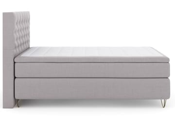 Select No 4 Komplet Sengepakke 140x200 Fast/Medium - Lysegrå/Metal V-form - Møbler - Senge - Komplet sengepakke