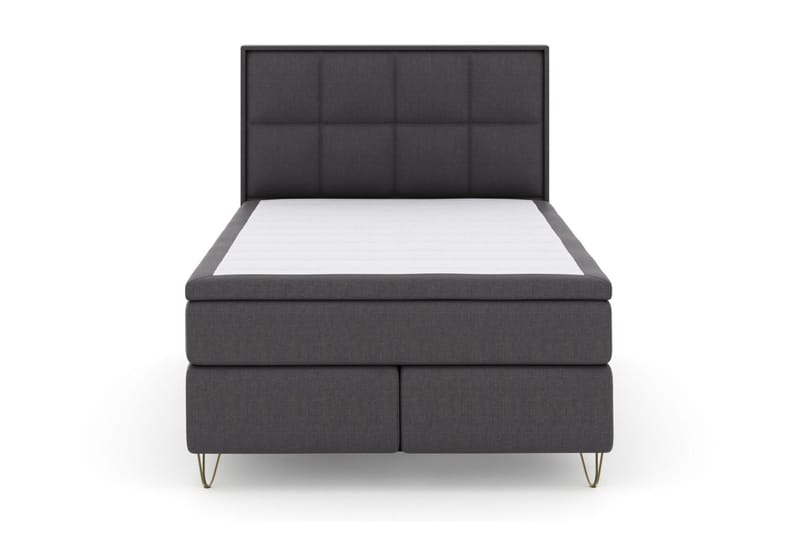 Select No 4 Komplet Sengepakke 140x200 Fast/Medium, Mørkegrå/Metal V-form