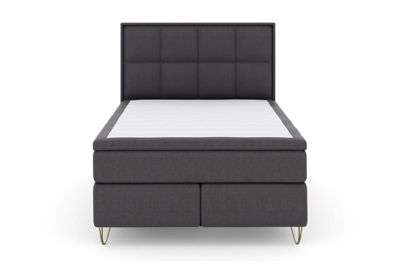 Select No 4 Komplet Sengepakke 140x200 Fast/Medium - Mørkegrå/Metal V-form - Møbler - Senge - Komplet sengepakke