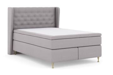 Select No 4 Komplet Sengepakke 140x200 Medium - Lysegrå/Guld - Møbler - Senge - Komplet sengepakke