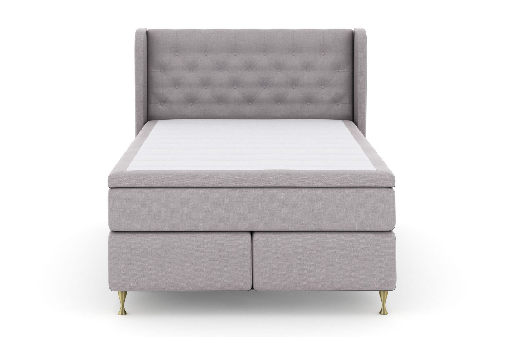 Select No 4 Komplet Sengepakke 140x200 Medium - Lysegrå/Guld - Møbler - Senge - Komplet sengepakke
