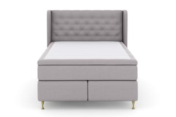 Select No 4 Komplet Sengepakke 140x200 Medium - Lysegrå/Guld - Møbler - Senge - Komplet sengepakke