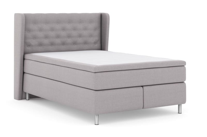 Select No 4 Komplet Sengepakke 140x200 Medium - Lysegrå/Metal - Møbler - Senge - Kontinentalsenge