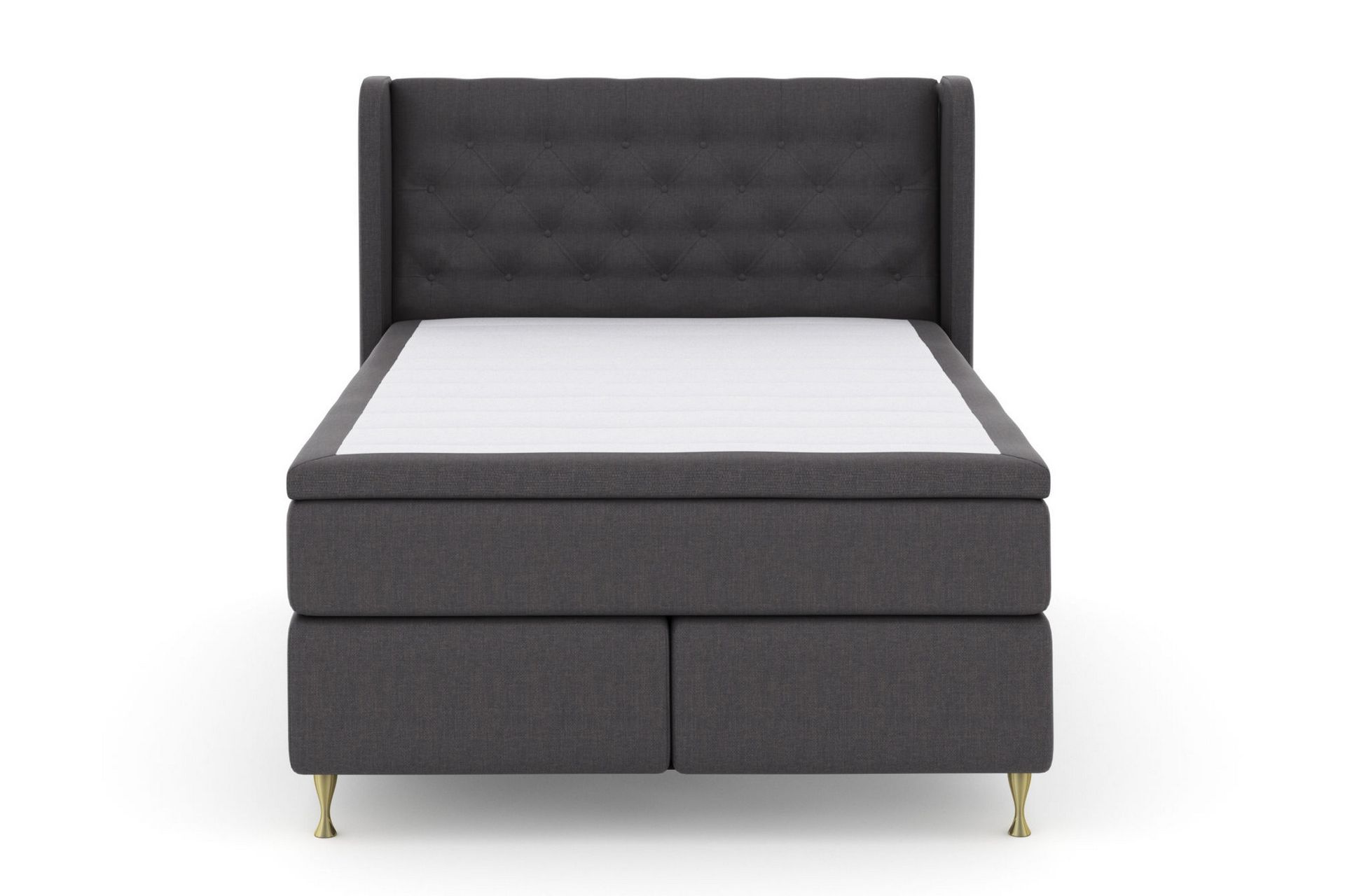 Select No 4 Komplet Sengepakke 140x200 Medium - Mørkegrå/Guld - Møbler - Senge - Komplet sengepakke