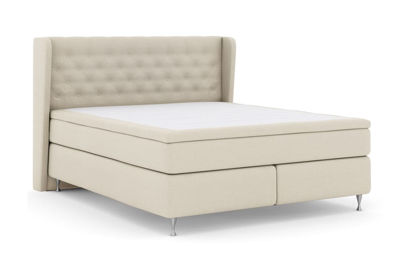 Select No 4 Komplet Sengepakke 160x200 Fast - Beige/Sølv - Komplet sengepakke - Kontinentalsenge - Dobbeltsenge