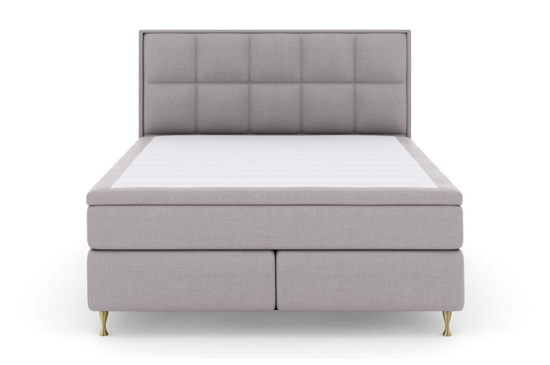 Select No 4 Komplet Sengepakke 160x200 Fast - Lysegrå/Guld - Møbler - Senge - Komplet sengepakke