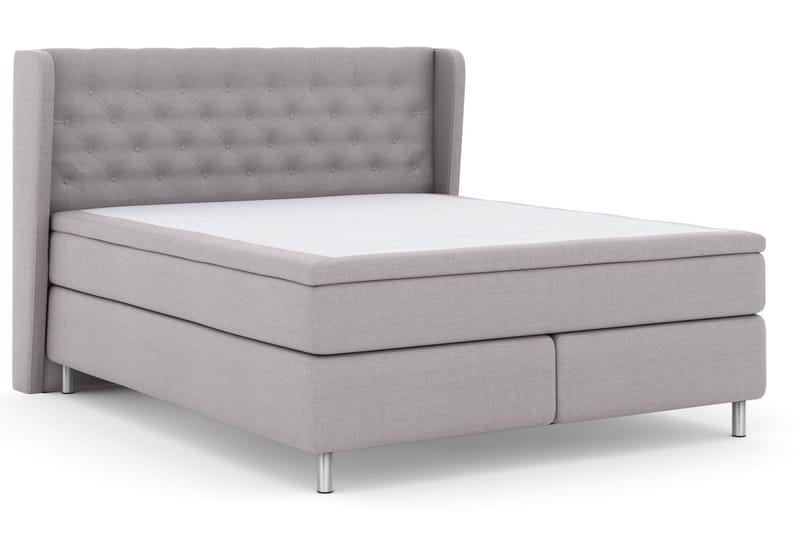 Select No 4 Komplet Sengepakke 160x200 Fast - Lysegrå/Metal - Møbler - Senge - Komplet sengepakke