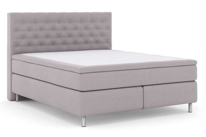 Select No 4 Komplet Sengepakke 160x200 Fast - Lysegrå/Metal - Møbler - Senge - Kontinentalsenge