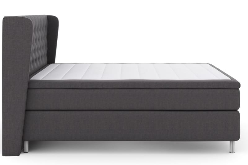 Select No 4 Komplet Sengepakke 160x200 Fast - Mørkegrå/Metal - Møbler - Senge - Komplet sengepakke