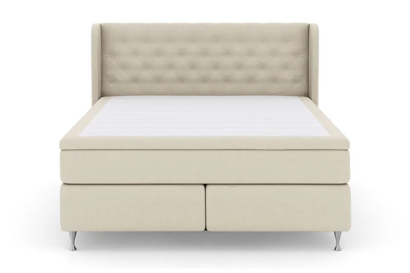 Select No 4 Komplet Sengepakke 160x200 Fast/Medium - Beige/Sølv - Møbler - Senge - Kontinentalsenge