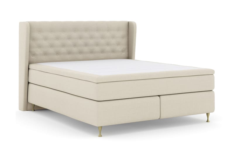 Select No 4 Komplet Sengepakke 160x200 Medium - Beige/Guld - Møbler - Senge - Komplet sengepakke