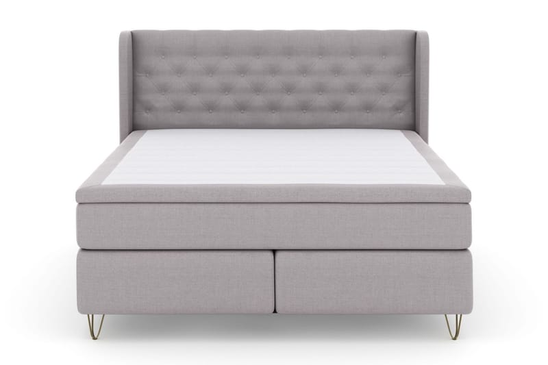 Select No 4 Komplet Sengepakke 160x200 Medium - Lysegrå/Metal V-form - Møbler - Senge - Komplet sengepakke