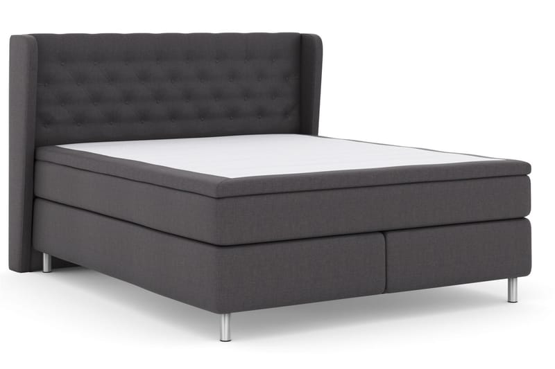 Select No 4 Komplet Sengepakke 160x200 Medium - Mørkegrå/Metal - Komplet sengepakke - Kontinentalsenge - Dobbeltsenge