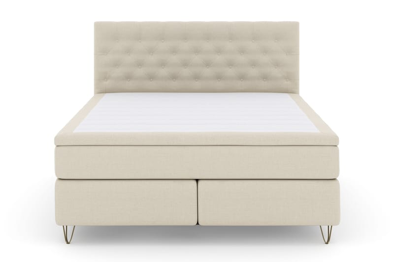 Select No 4 Komplet Sengepakke 180x200 Fast - Beige/Metal V-form - Møbler - Senge - Kontinentalsenge