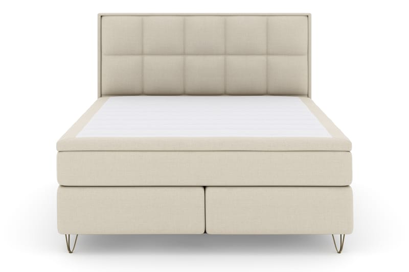 Select No 4 Komplet Sengepakke 180x200 Fast - Beige/Metal V-form - Møbler - Senge - Komplet sengepakke