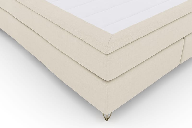 Select No 4 Komplet Sengepakke 180x200 Fast - Beige/Metal V-form - Møbler - Senge - Kontinentalsenge