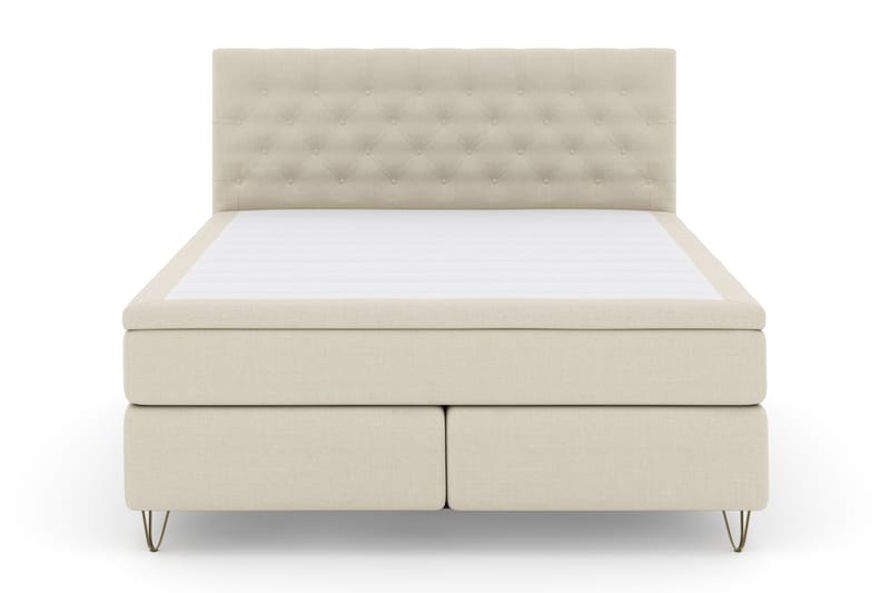 Select No 4 Komplet Sengepakke 180x200 Fast - Beige/Metal V-form - Møbler - Senge - Komplet sengepakke