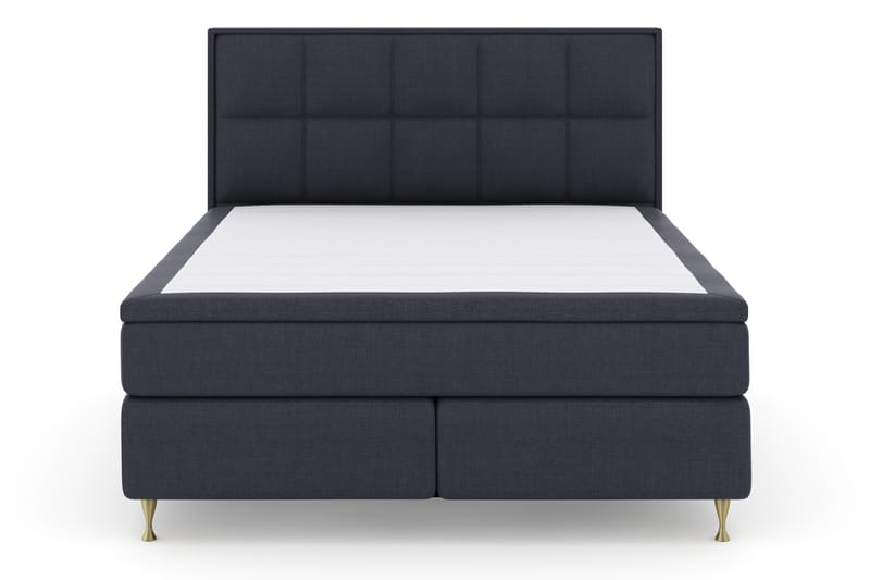 Select No 4 Komplet Sengepakke 180x200 Fast - Blå/Guld - Møbler - Senge - Komplet sengepakke