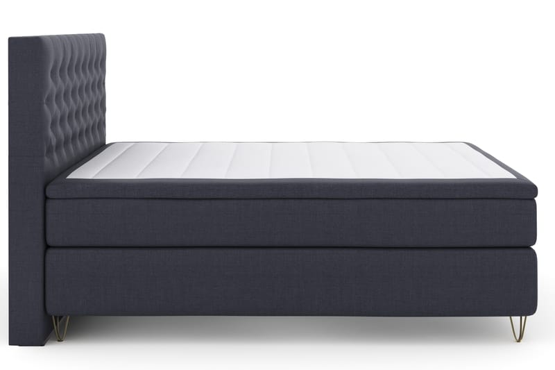 Select No 4 Komplet Sengepakke 180x200 Fast - Blå/Metal V-form - Møbler - Senge - Komplet sengepakke