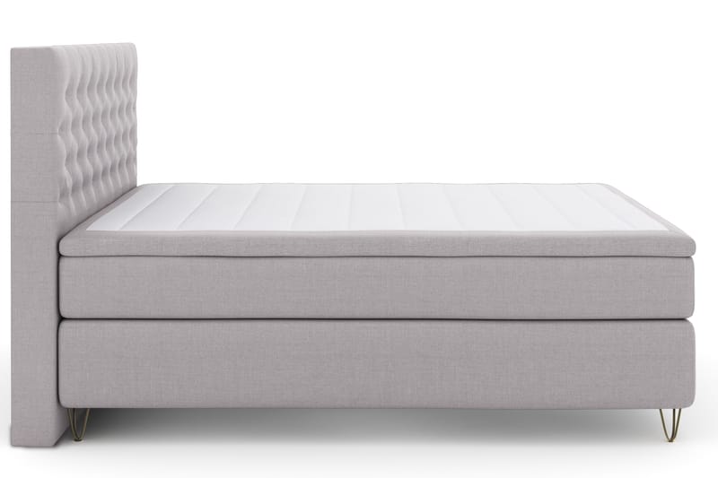 Select No 4 Komplet Sengepakke 180x200 Fast - Lysegrå/Metal V-form - Møbler - Senge - Komplet sengepakke