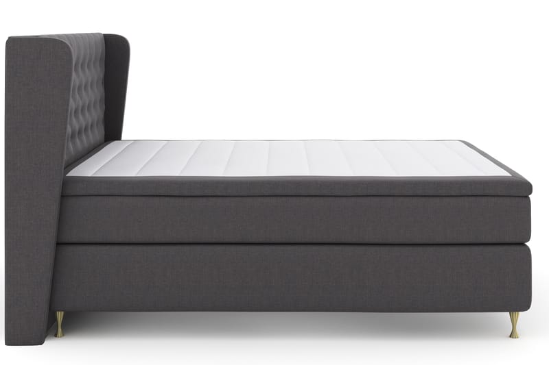 Select No 4 Komplet Sengepakke 180x200 Fast - Mørkegrå/Guld - Møbler - Senge - Komplet sengepakke