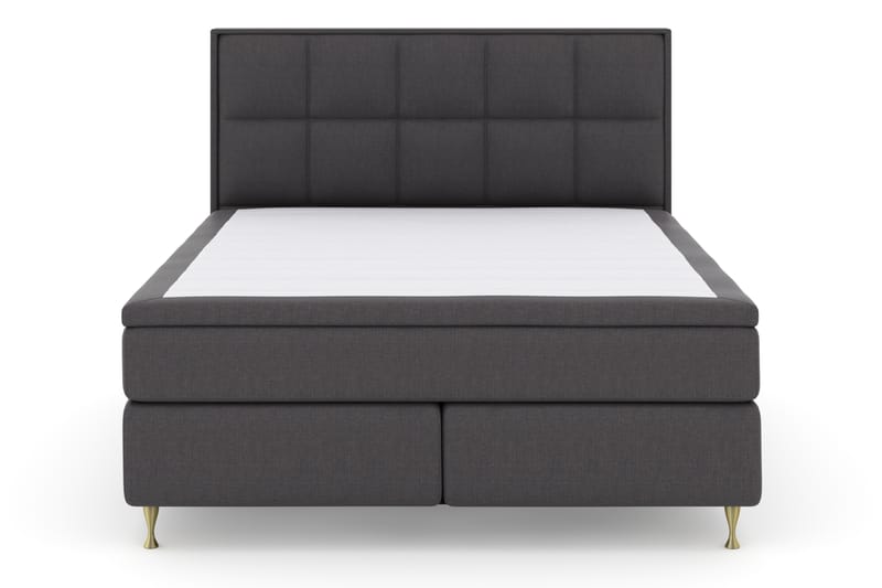 Select No 4 Komplet Sengepakke 180x200 Fast - Mørkegrå/Guld - Møbler - Senge - Komplet sengepakke