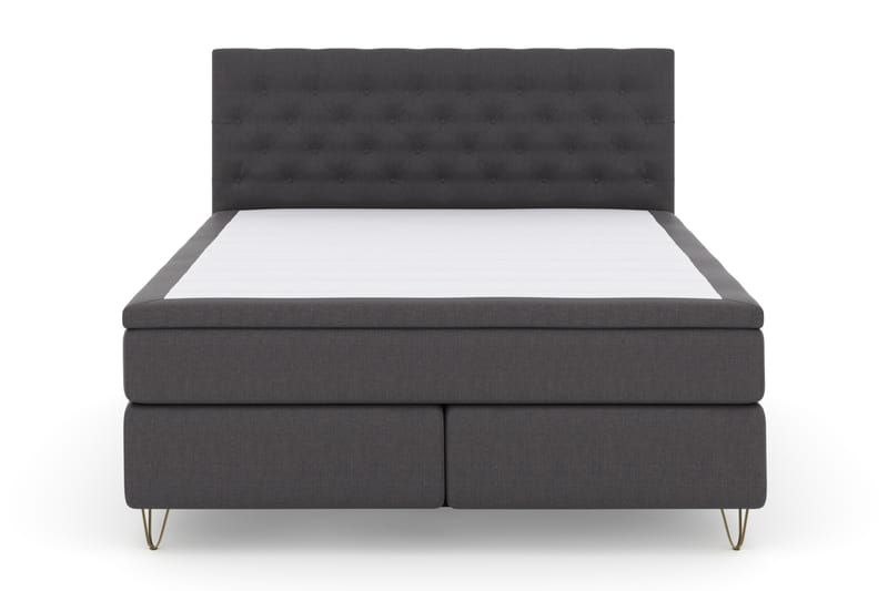 Select No 4 Komplet Sengepakke 180x200 Fast - Mørkegrå/Metal V-form - Møbler - Senge - Komplet sengepakke