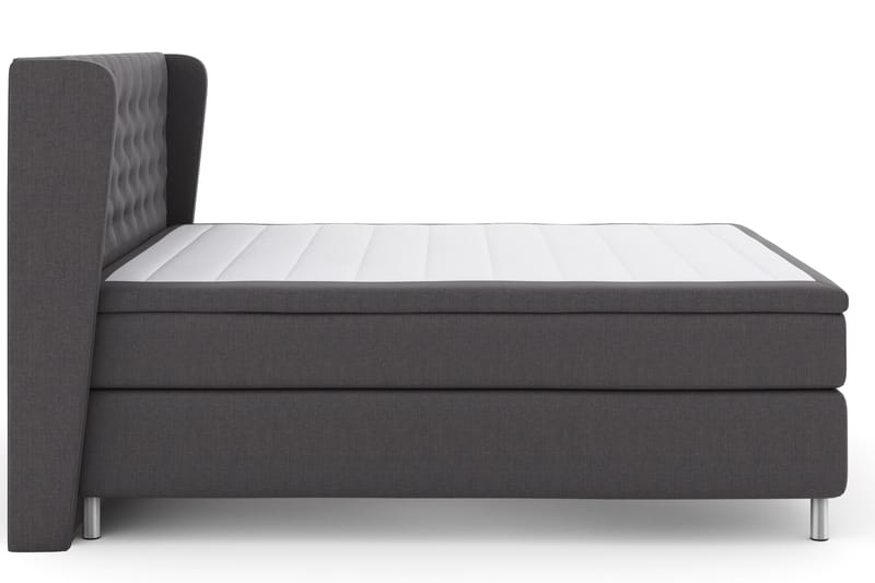 Select No 4 Komplet Sengepakke 180x200 Fast - Mørkegrå/Metal - Møbler - Senge - Komplet sengepakke