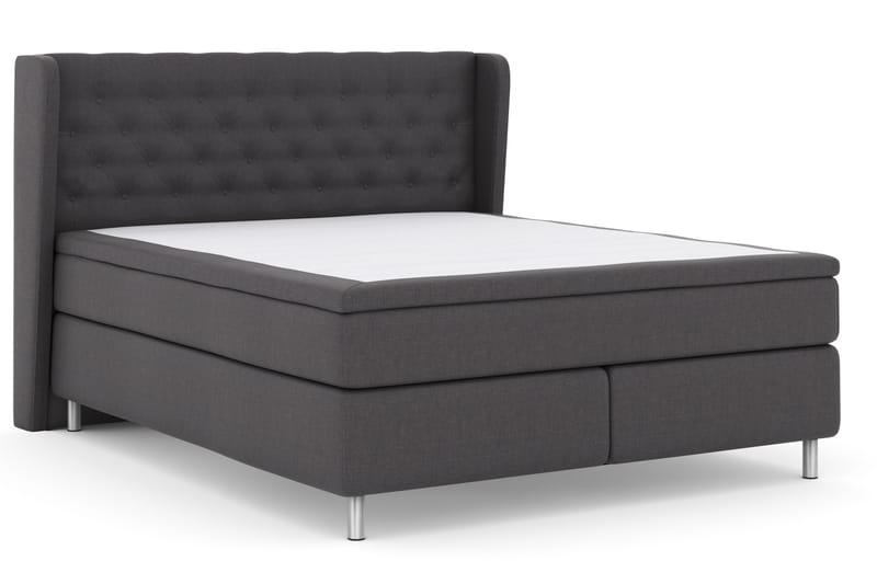 Select No 4 Komplet Sengepakke 180x200 Fast - Mørkegrå/Metal - Møbler - Senge - Komplet sengepakke