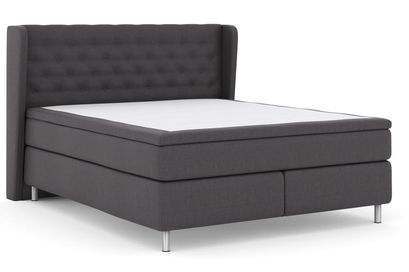 Select No 4 Komplet Sengepakke 180x200 Fast - Mørkegrå/Metal - Møbler - Senge - Kontinentalsenge