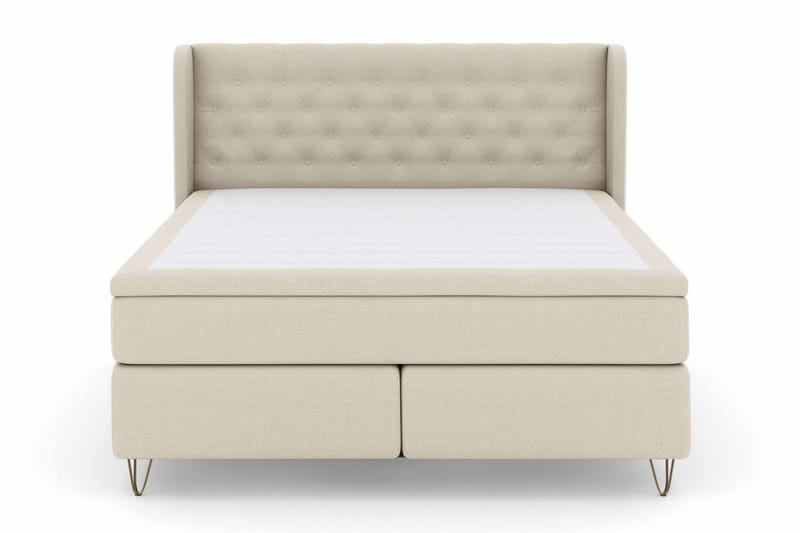 Select No 4 Komplet Sengepakke 180x200 Fast/Medium, Beige/Metal V-form