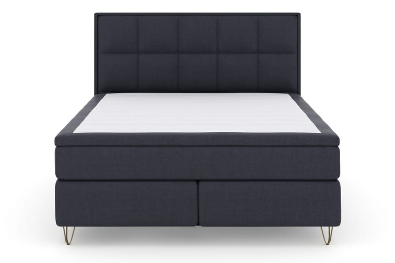 Select No 4 Komplet Sengepakke 180x200 Fast/Medium - Blå/Metal V-form - Møbler - Senge - Kontinentalsenge