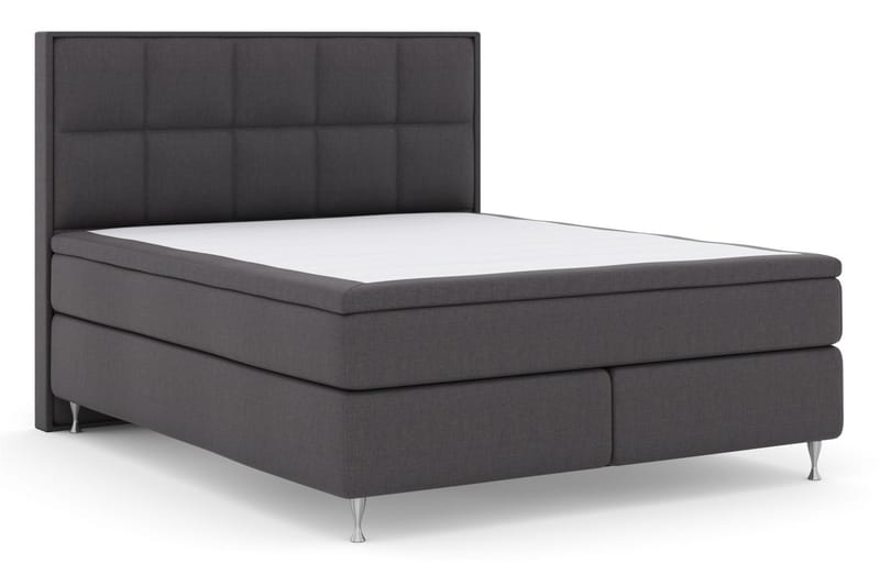 Select No 4 Komplet Sengepakke 180x200 Fast/Medium - Mørkegrå/Sølv - Møbler - Senge - Komplet sengepakke