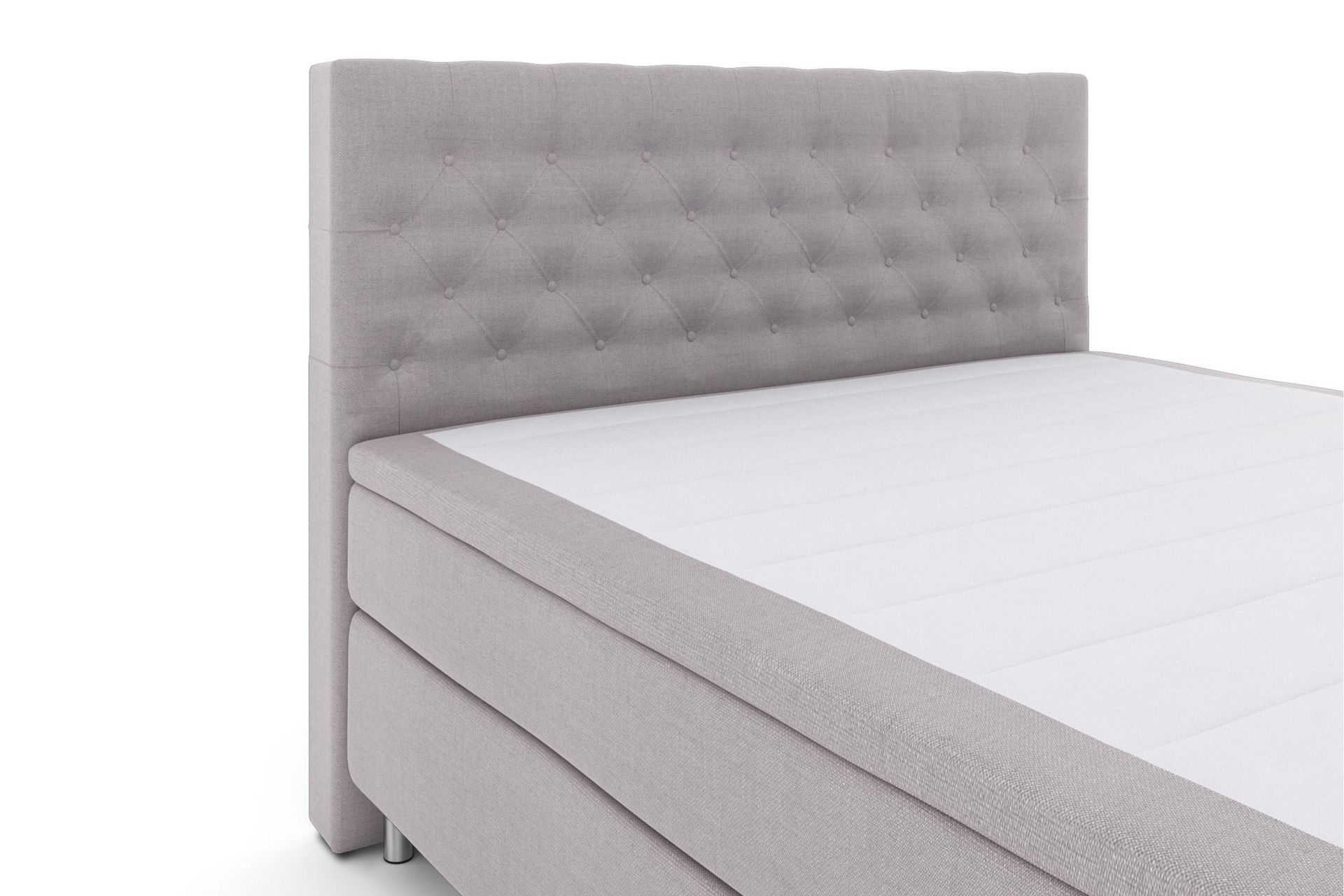 Select No 4 Komplet Sengepakke 180x200 Medium - Lysegrå/Metal - Møbler - Senge - Komplet sengepakke