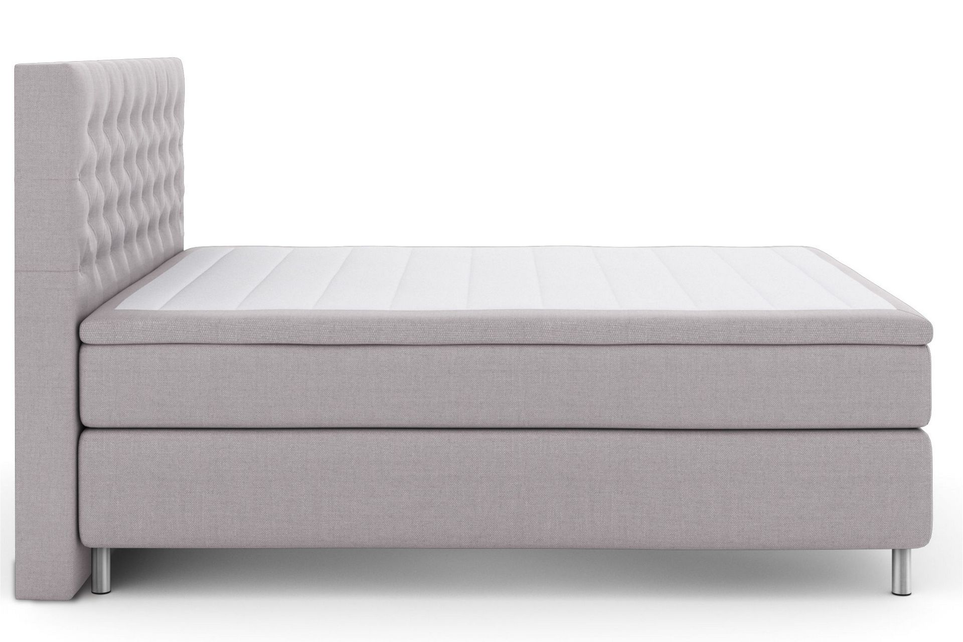 Select No 4 Komplet Sengepakke 180x200 Medium - Lysegrå/Metal - Møbler - Senge - Komplet sengepakke
