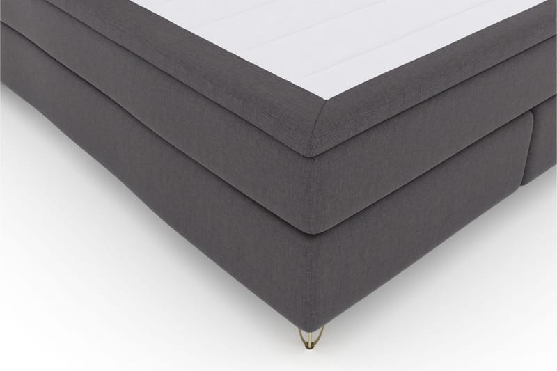 Select No 4 Komplet Sengepakke 180x200 Medium - Mørkegrå/Metal V-form - Komplet sengepakke - Kontinentalsenge - Dobbeltsenge