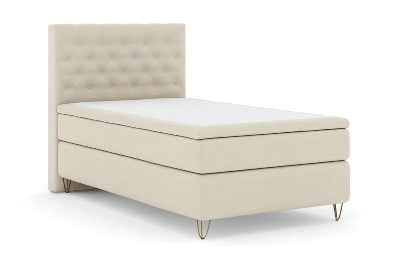Select No 4 Kontinentalseng 120x200 hård - Beige/metal V-Form - Møbler - Senge - Kontinentalsenge