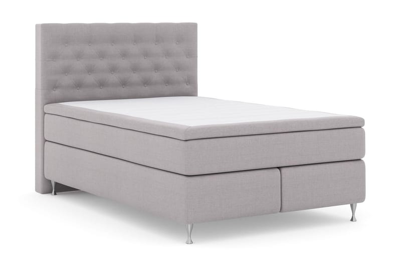 Select No 4 Kontinentalseng 140x200 hård/Medium - lysegrå/sølv - Møbler - Senge - Kontinentalsenge